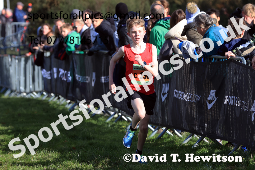 Boys Under-13s 2025 National Cross Country Relays, Berry Hill Park, Mansfield. Photo: David T. Hewitson/Sports for All Pics
